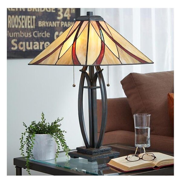 Elstead QZ-ASHEVILLE-TL - Lampada da tavolo Tiffany ASHEVILLE 2xE27/60W/230V