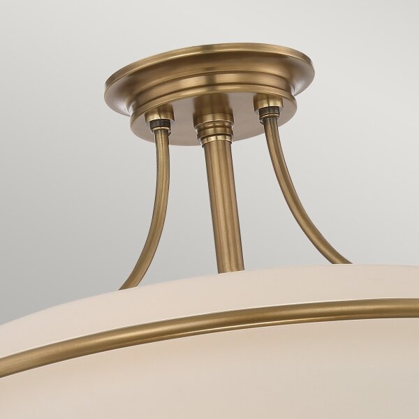 Elstead QZ-GRIFFIN-SFM-WS - Lampadario a plafone GRIFFIN 4xE27/100W/230V ottone