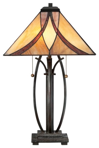 Elstead QZ-ASHEVILLE-TL - Lampada da tavolo Tiffany ASHEVILLE 2xE27/60W/230V