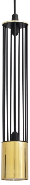 LED Lampadario su corda BARS 3xGU10/4,8W/230V nero/oro