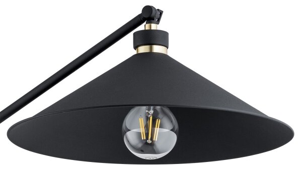 Argon 4732 - Lampada da terra NASHVILLE 1xE27/15W/230V nera