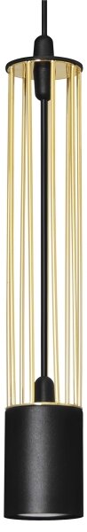 LED Lampadario su corda BARS 3xGU10/4,8W/230V nero/oro