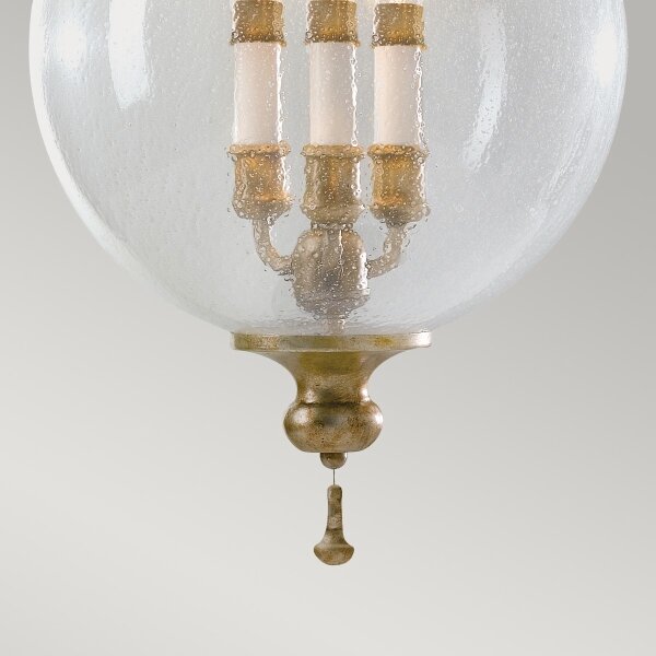 Elstead FE-ARGENTO-P - Lampadario a catena ARGENTO 3xE14/60W/230V