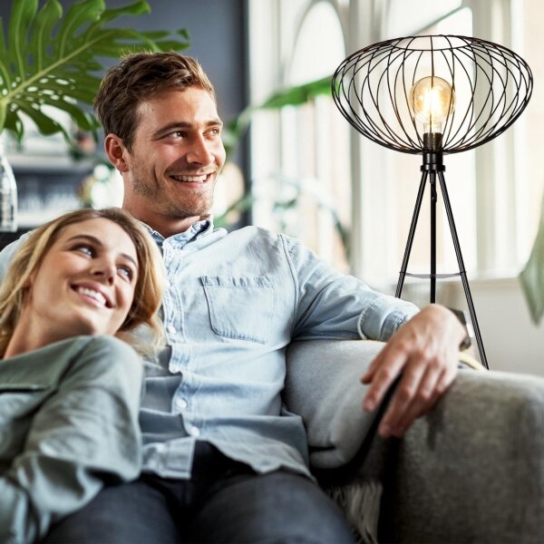 BK Licht 1470 - Lampada da terra RETRO 1xE27/40W/230V