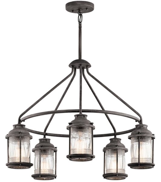 Elstead KL-ASHLANDBAY-5P - Lampadario da esterno ASHLAND 5xE27/60W/230V IP44