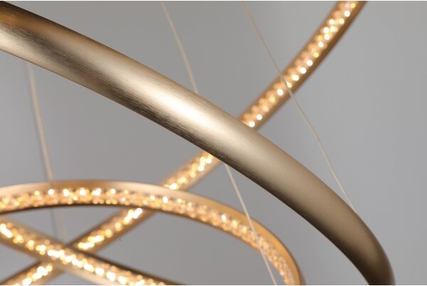 Azzardo AZ4429 - Lampadario LED su corda BRIGHTON LED/55W/230V oro