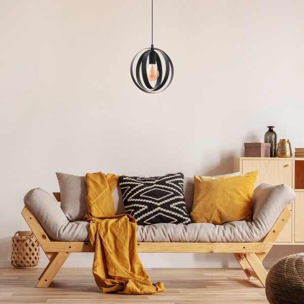 Rabalux 5360 - Lampadario su corda CORTADO 1xE27/40W/230V