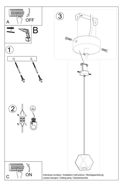 Sollux SL.1011 - Lampadario a sospensione con filo WOODY 1xGU10/40W/230V