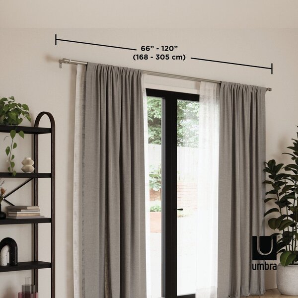 Mantovana doppia estensibile in acciaio inox 168 - 305 cm Cappa - Umbra