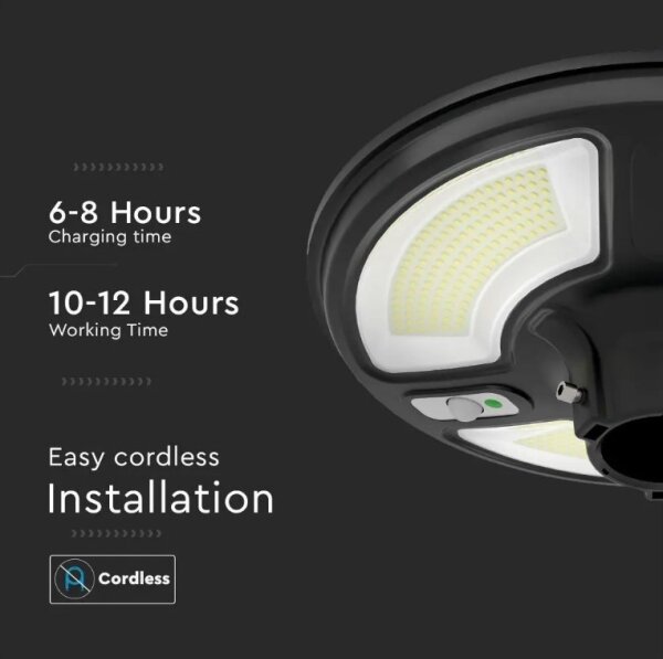 Lampada stradale solare LED con sensore LED/10W/3,2V 6500K IP65+ telecomando