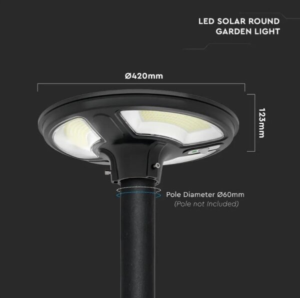 Lampada stradale solare LED con sensore LED/10W/3,2V 6500K IP65+ telecomando