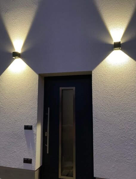 Applique da esterno a LED 2xLED/3W/230V IP54 nero