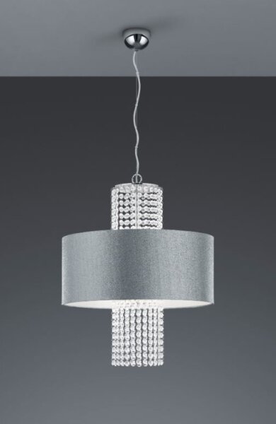 Reality - Lampadario a sospensione con filo KING 3xE14/28W/230V argento