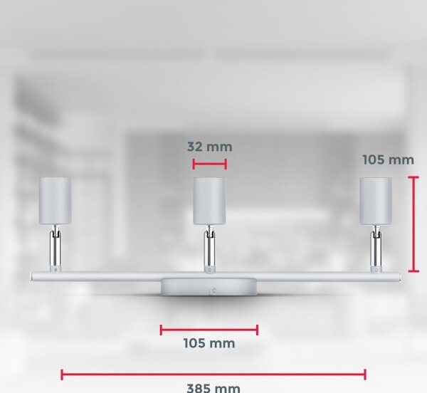 B.K.Licht 1409 - Luce Spot a LED 3xGU10/5W/230V