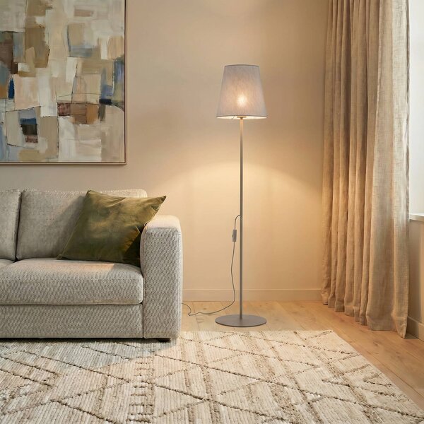 Lampada da terra Elizabeth TK Lighting, Crema / Ambra, Soggiorno / Sala da pranzo, Tessuto / Stoffa / Seta, Moderno, Lampada da terra