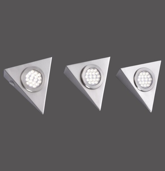 Paul Neuhaus 1119-55-3 - SET 3x LED Illuminazione per mobili con sensore LED/2,5W/230V