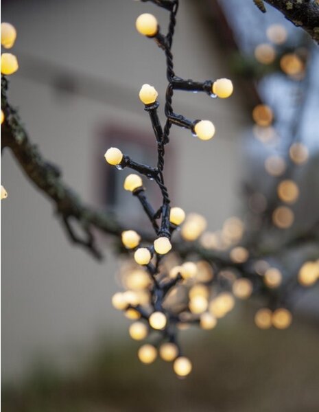 Eglo - Catena di Natale LED da esterno BERRY MINI 300xLED/8 funzioni 11m IP44 bianco caldo