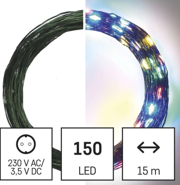 Catena luminosa LED per esterni 150xLED/20m IP44 multicolore
