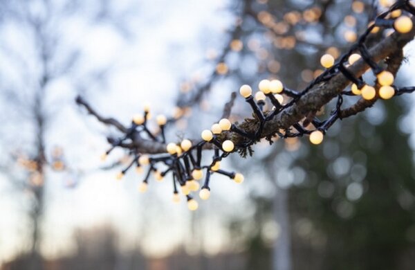 Eglo - Catena di Natale LED da esterno BERRY MINI 300xLED/8 funzioni 11m IP44 bianco caldo