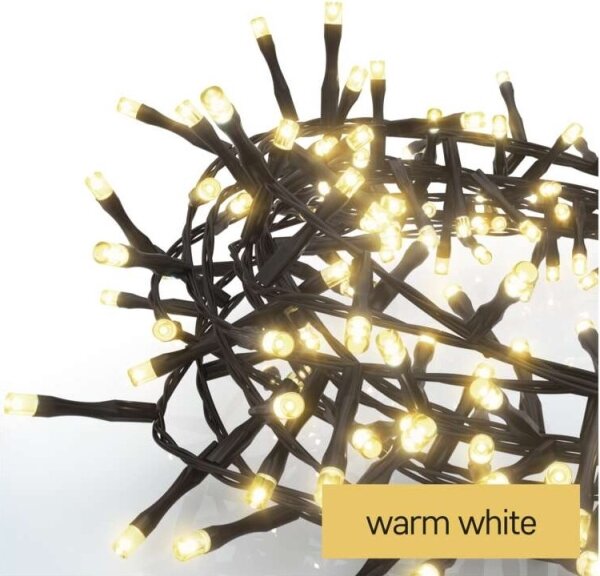 Catena luminosa LED per esterni 400 LED/13 m IP44 bianco caldo