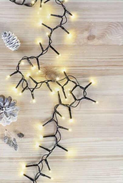 Catena luminosa LED per esterni 400 LED/13 m IP44 bianco caldo