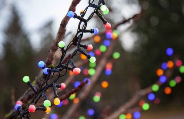 Eglo - LED Catena luminosa da esterno BERRY MINI 300 LED/8 funzioni 11 m IP44 multicolore