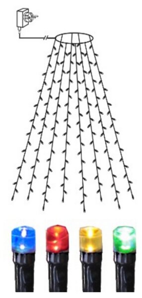 Eglo 410719 - Catena natalizia LED da esterno SERIE LED 160xLED 2m IP44 multicolore