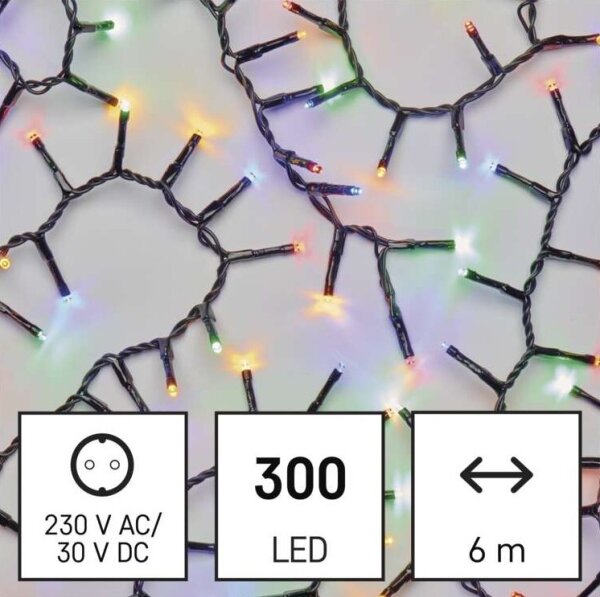 Catena luminosa LED da esterno 300xLED/11m IP44 multicolore