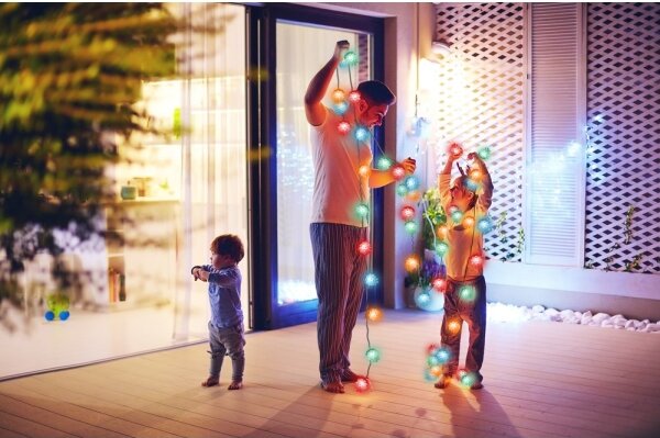 Retlux - Catena luminosa LED da esterno 40xLED/15m IP44 multicolore