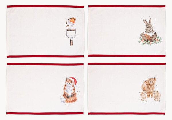 Set di 4 tovagliette Frost-Kissed Friends
