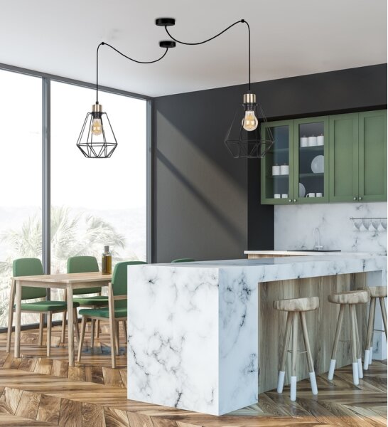 Lampadario a sospensione con filo PRIMO 1xE27/60W/230V ragno