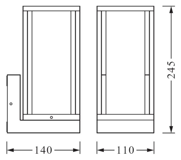 Ledvance - Applique da esterno FRAME 1xE27/60W/230V IP44