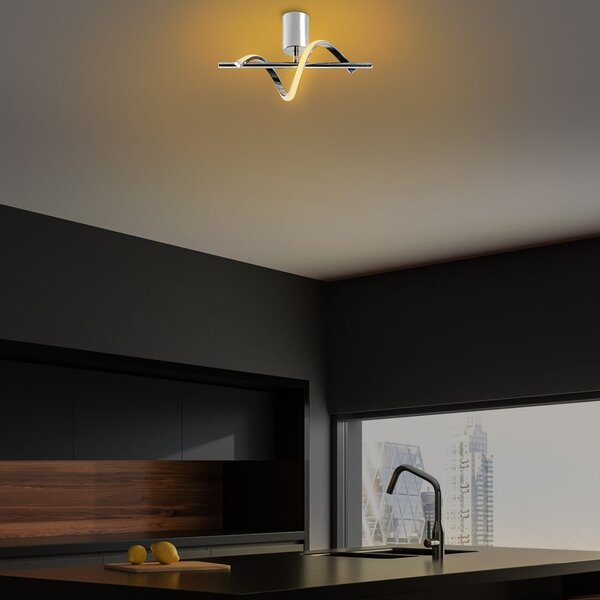 Plafoniera LED argentata 7x41 cm Likma – Opviq lights