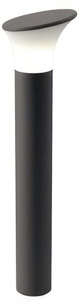 Palo in pressofusione di alluminio BELEN PALO ALTO E27 Dimensione 9x17,3x h 70 cm Diffusore in termoplastico opalino colore GRAFITE