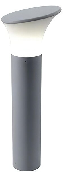 Palo in pressofusione di alluminio BELEN PALO BASSO E27 Dimensione 9x17,3xh 50 cm Diffusore in termoplastico opalino colore ALLUMINIO