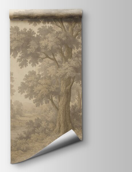 Carta da parati Paesaggio con alberi e fiume, Carta da parati Natura, Carta da parati popolare, w03822v2 - Tapeko.it