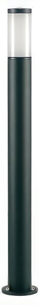 FIDEL PALO ALTO E27 alo in pressofusione di alluminio Dimensioni 3,5x8,7 x h 100 cm Diffusore in termoplastico opalinocolore NERO