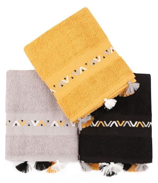 Set di asciugamani tipo terry in cotone 3 pz 50x90 cm Asorti – Foutastic