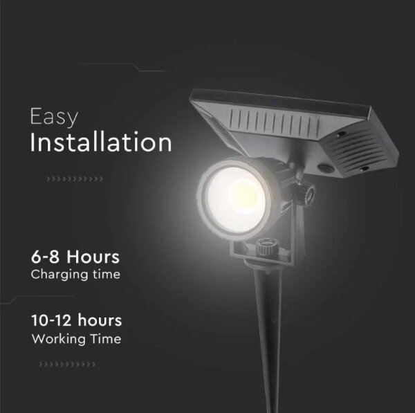 Lampada LED solare SPIKE LED/2W/5,5V IP65 3000K 1200 mAh