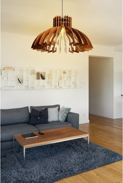 Lampadario a sospensione con filo 1xE27/60W/230V marrone diametro 39 cm