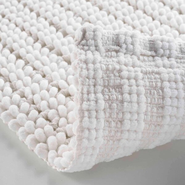 Tappetino per il bagno bianco 50x80 cm Voltis – douceur d'intérieur