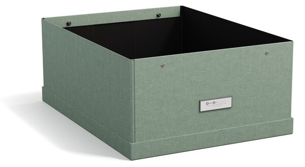 Scatola con coperchio color foglia di tè in cartone 34,5x45x18,5 cm Katrin Canvas Paper Laminate – Bigso