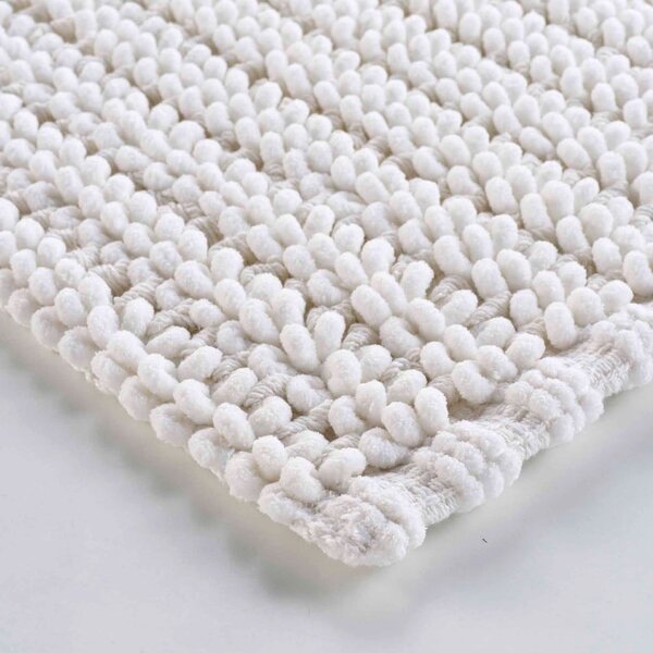 Tappetino per il bagno bianco 50x80 cm Voltis – douceur d'intérieur