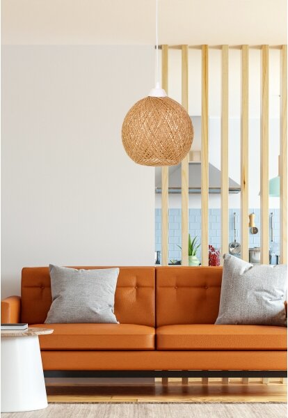 Lampadario su corda JUTE 1xE27/60W/230V beige