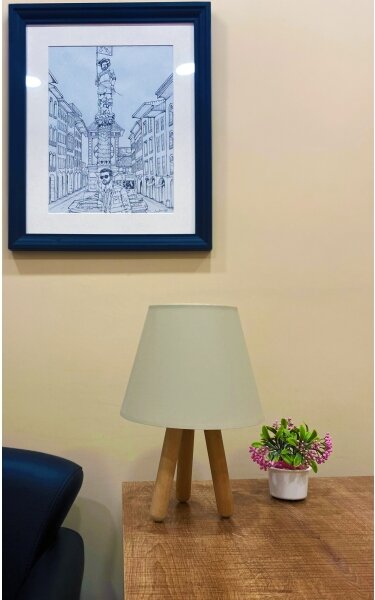 Lampada da tavolo WOOD 1xE27/60W/230V beige