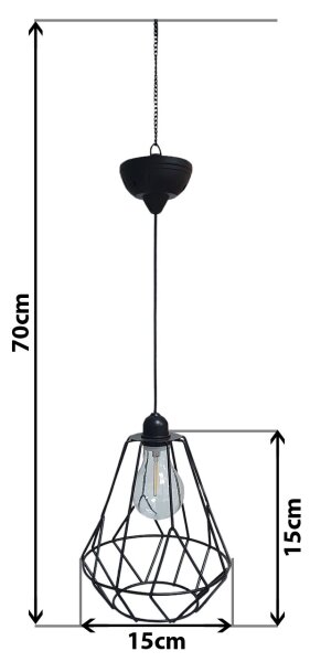 Lampadario solare LED su filo KATTY 1,2V 300 mAh IP44