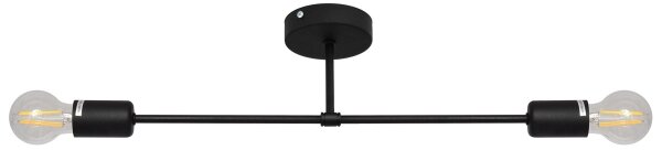 Lampadario a plafone CAMBRIDGE 2xE27/15W/230V nero
