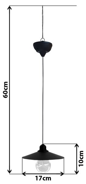 Lampadario solare LED su filo DINA 1,2V 200 mAh IP44