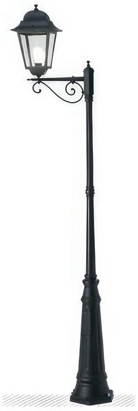 AMALFI PALO ALTO MAXI SBALZO E27 Struttura in pressofusione di alluminio 32x52x h 307 cm Diffusori in vetro trasparente Attacco E 27 colore NERO