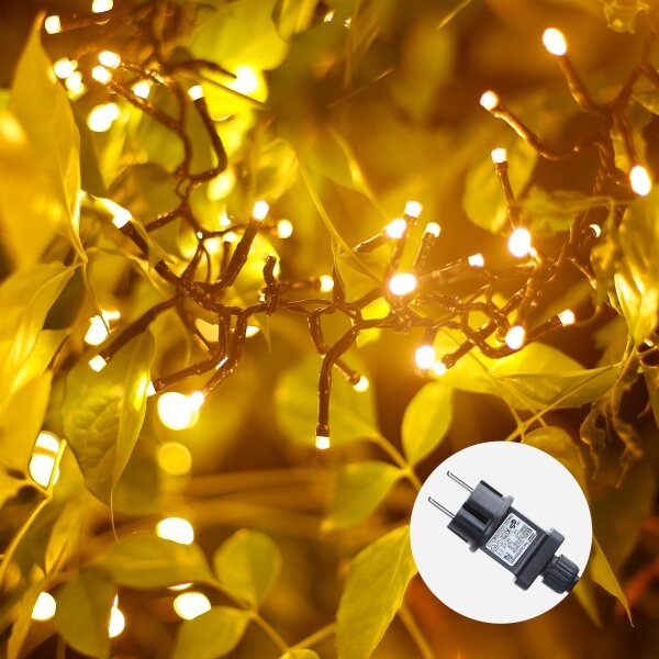 Aigostar - Catena decorativa da esterno LED 250xLED/10m IP44 bianco caldo